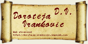 Doroteja Vranković vizit kartica